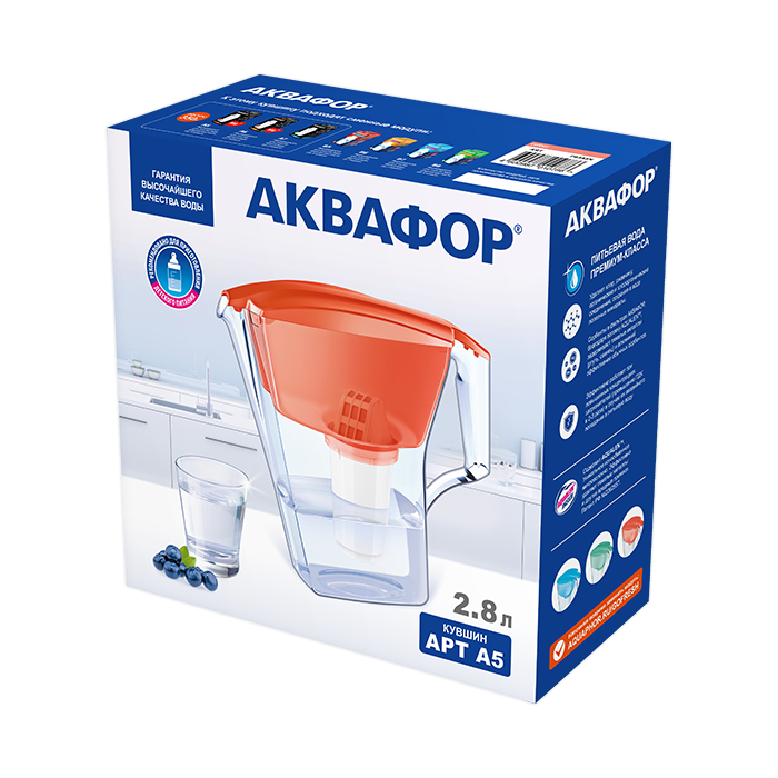 Аквафор Фильтр Кувшин Арт А5 КОРАЛЛ 2,8 л.