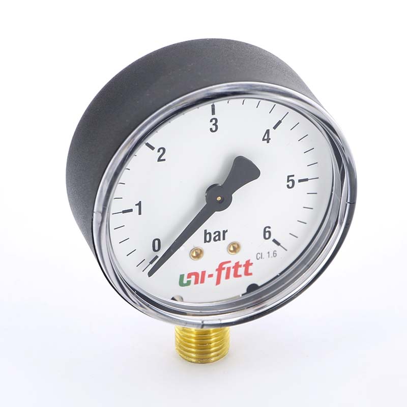Манометр радиальный 80мм, 10 бар UNI-FITT 1/2"H