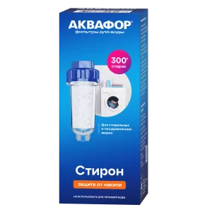 Аквафор Фильтр Стирон от накипи предфильтр для бытовой техники